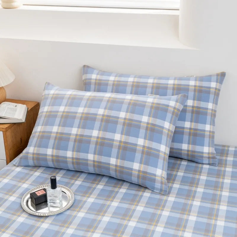 2025 Pure Cotton Yarn-Dyed Pillowcase – Solid Color Washed Cotton 48x74cm