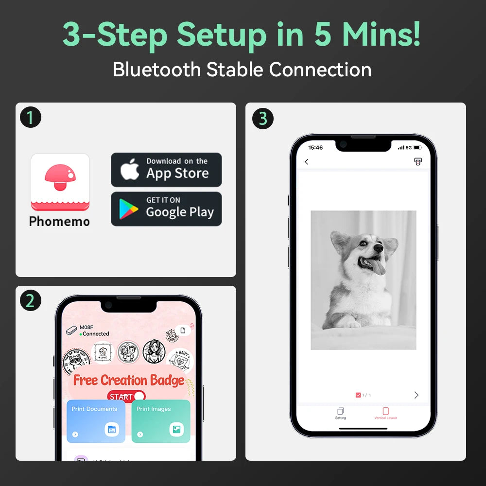 Phomemo M08F Wireless A4 Bluetooth Thermal Printer