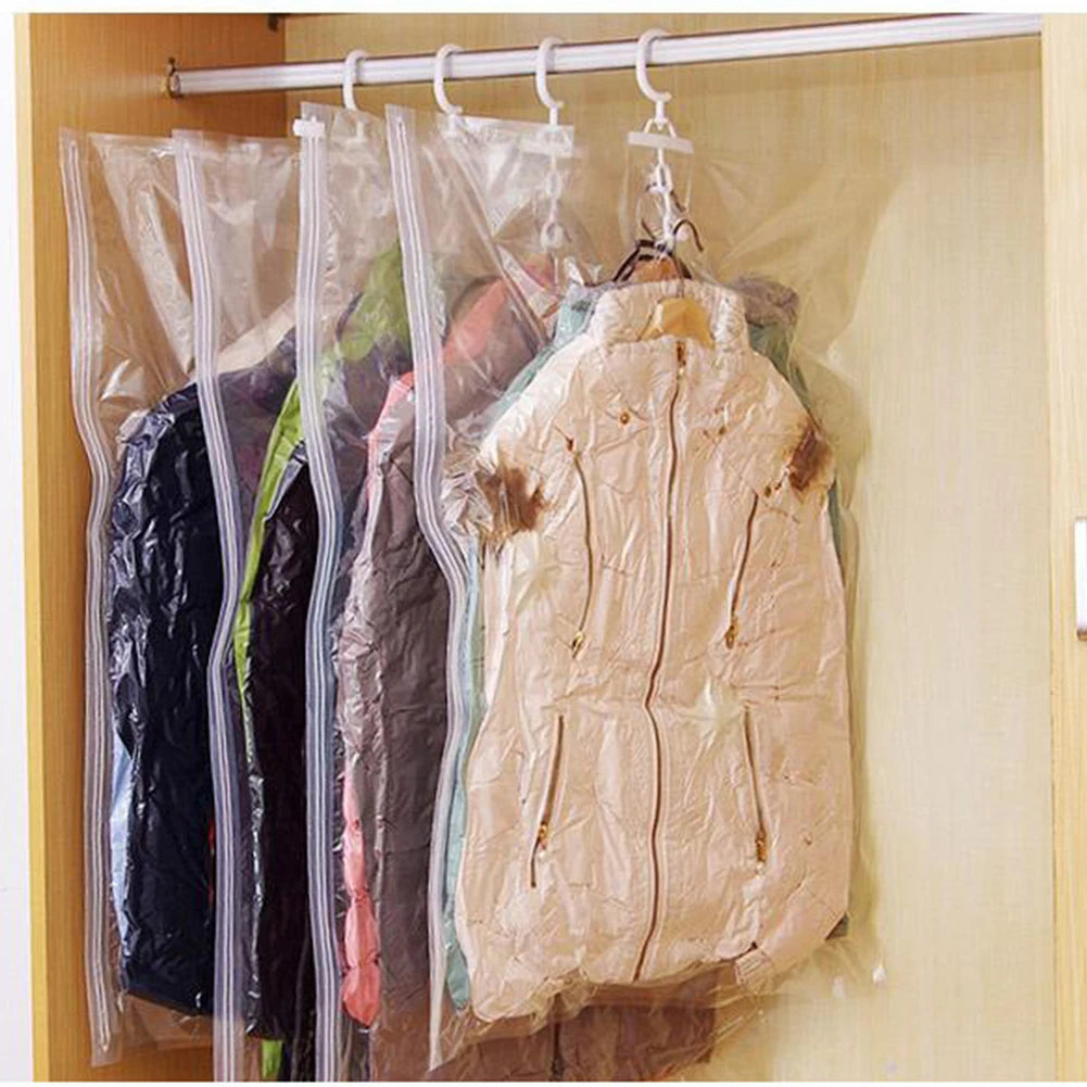 Hanging Transparent Vacuum Storage Bag with Air Pump