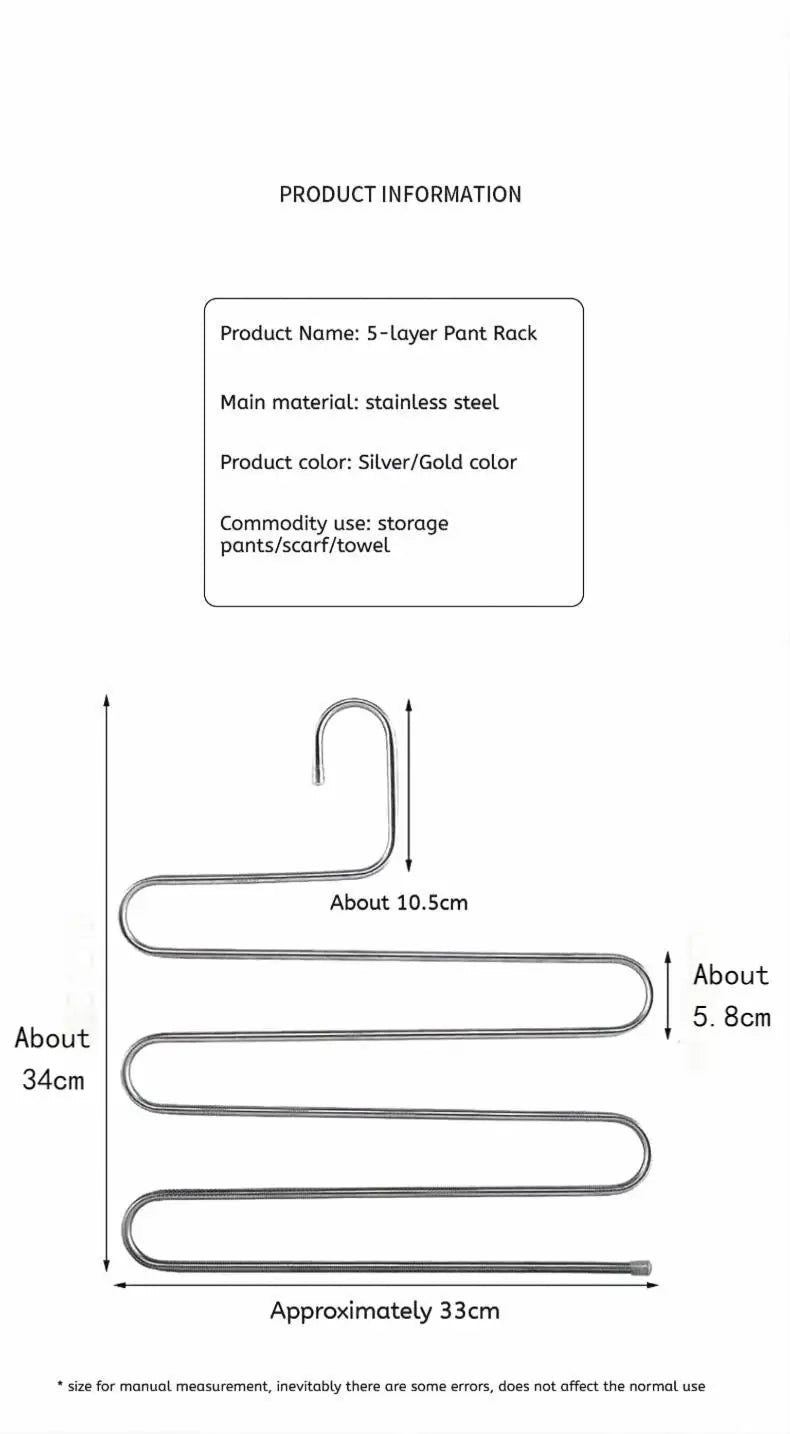 5-Layer Multi-Functional Clothes & Pants Hanger