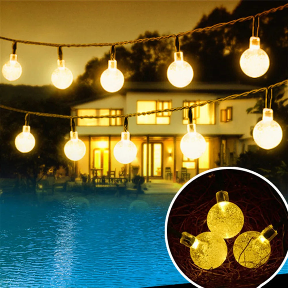 LED Solar Fairy String Lights – 5m 20LED Warm White, Waterproof Outdoor Garden & Wedding Decor