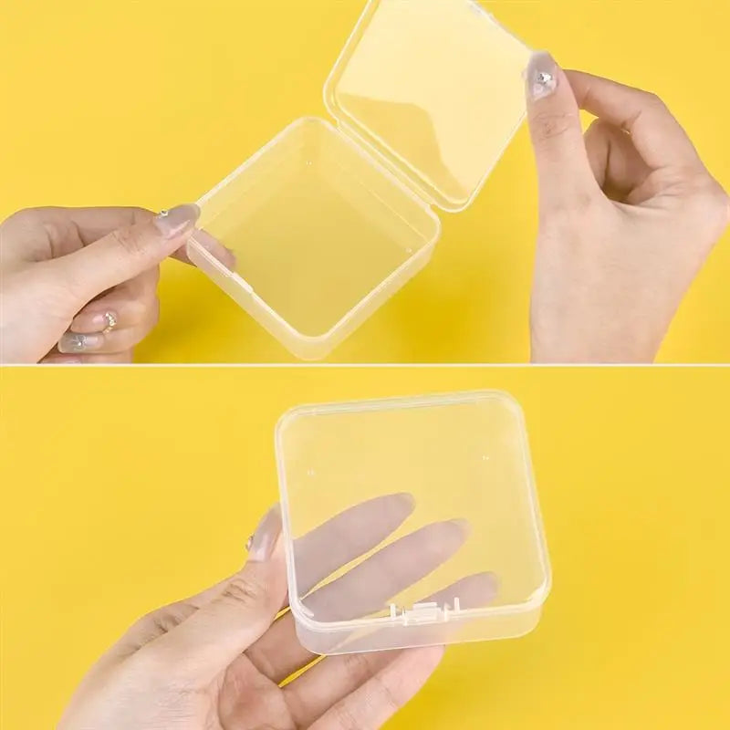10 Pcs Rectangular Translucent Plastic Storage Boxes