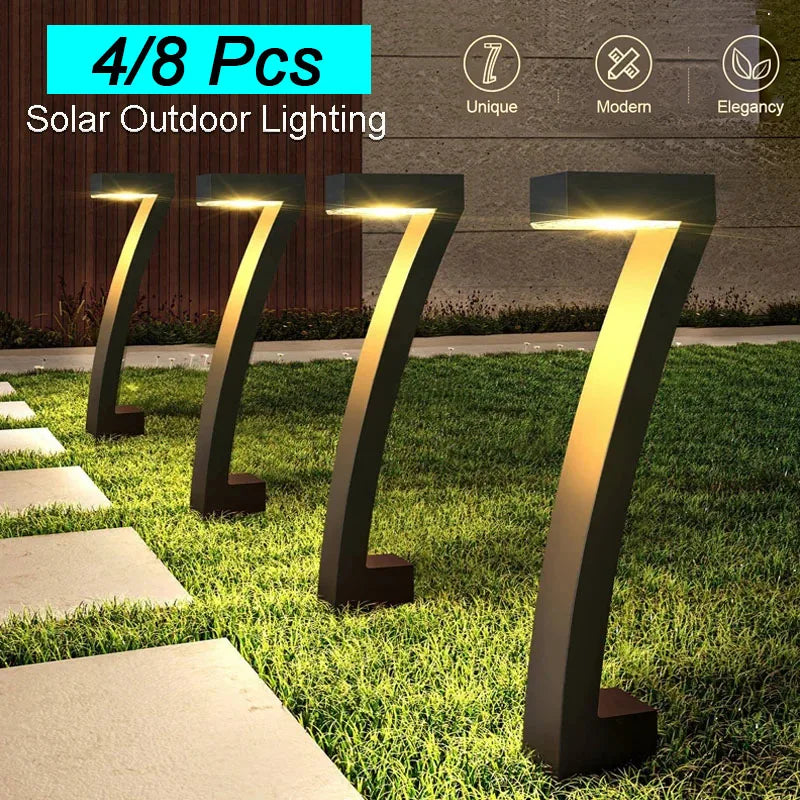 4/8 Pcs Solar LED Garden Lights – IP65 Waterproof Pathway Spotlights