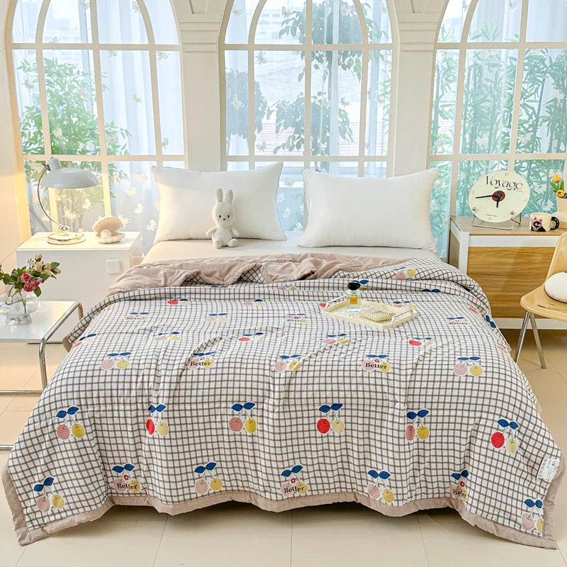 Printed Thin Summer Duvet – Soft Lightweight Bedspread (No Pillowcase)