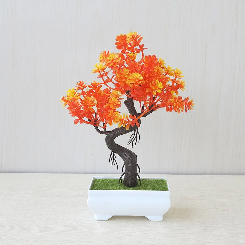 Artificial Potted Bonsai Tree – Small Fake Plant Home & Table Decor