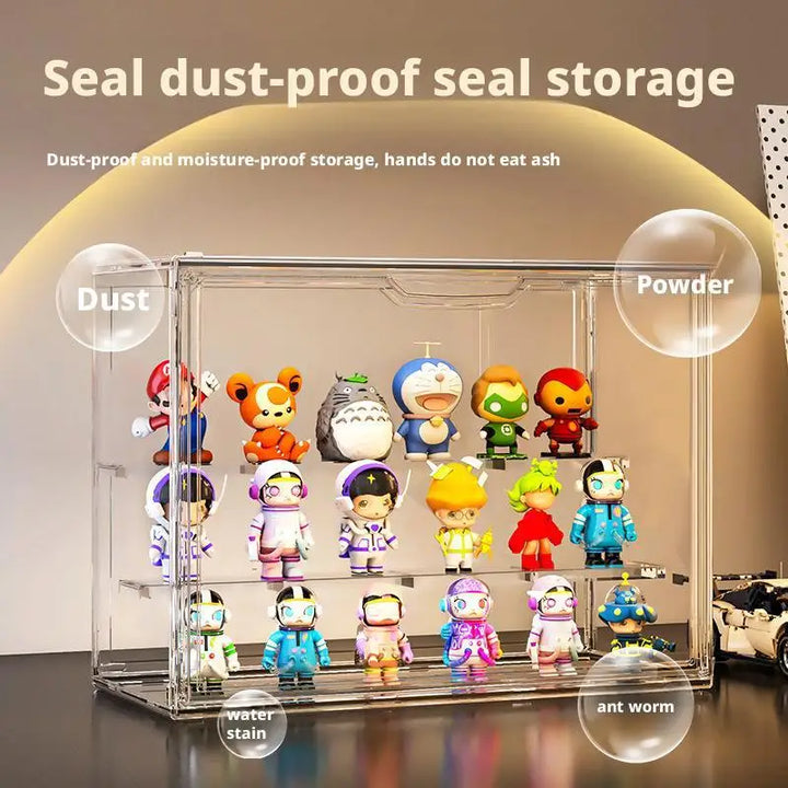 3-Layer Transparent Acrylic Display Rack – Ladder Organizer for Figures, Models, Jewelry & Collectibles