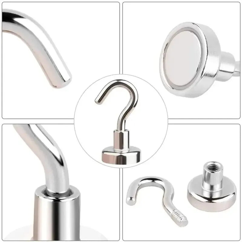 10PCS Strong Magnetic Hooks – Multi-Purpose Storage Solution