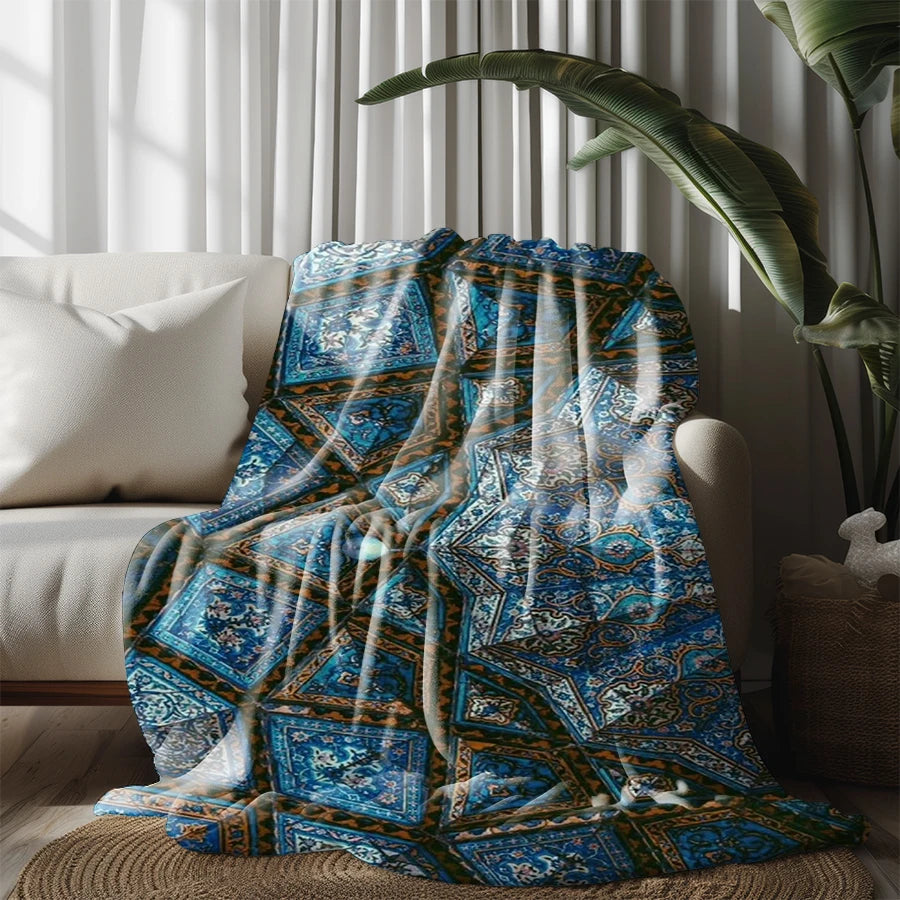 Exotic Pattern Microfiber Flannel Blanket – Soft & Cozy Throw