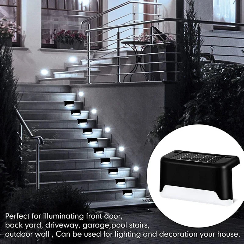 Waterproof Solar Deck Lights – LED Fence & Step Outdoor Lamps (4/8/12pcs)