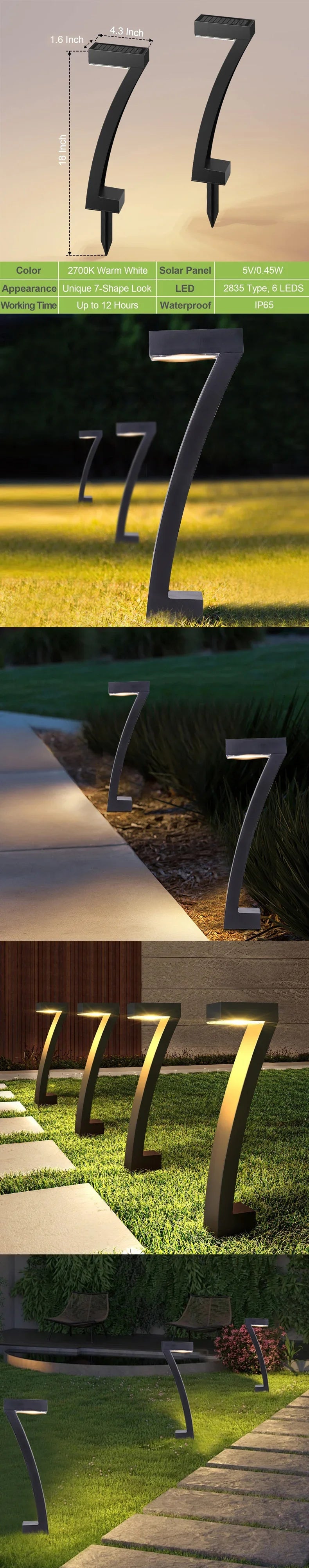 4/8 Pcs Solar LED Garden Lights – IP65 Waterproof Pathway Spotlights