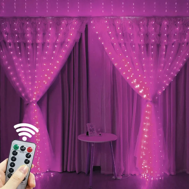 6M LED Fairy String Lights – USB Curtain Lights with 8 Modes for Outdoor & Holiday Decor