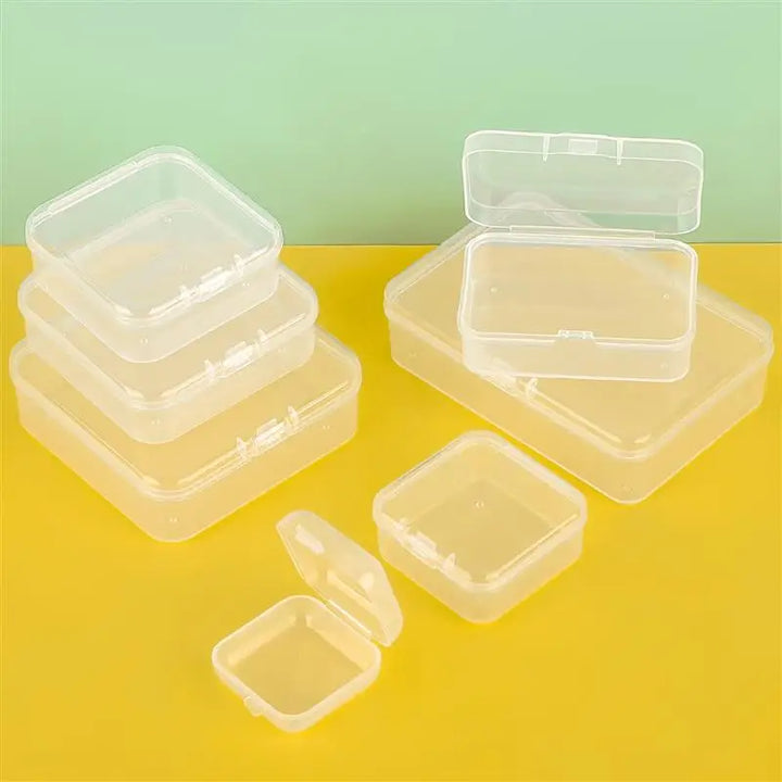 10 Pcs Rectangular Translucent Plastic Storage Boxes