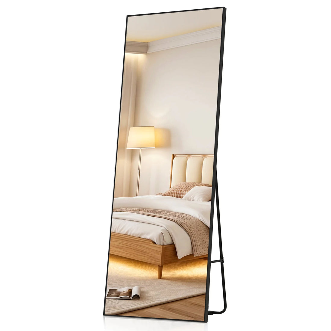 1.5m Rectangular Full-Length Floor Mirror with Aluminum Frame
