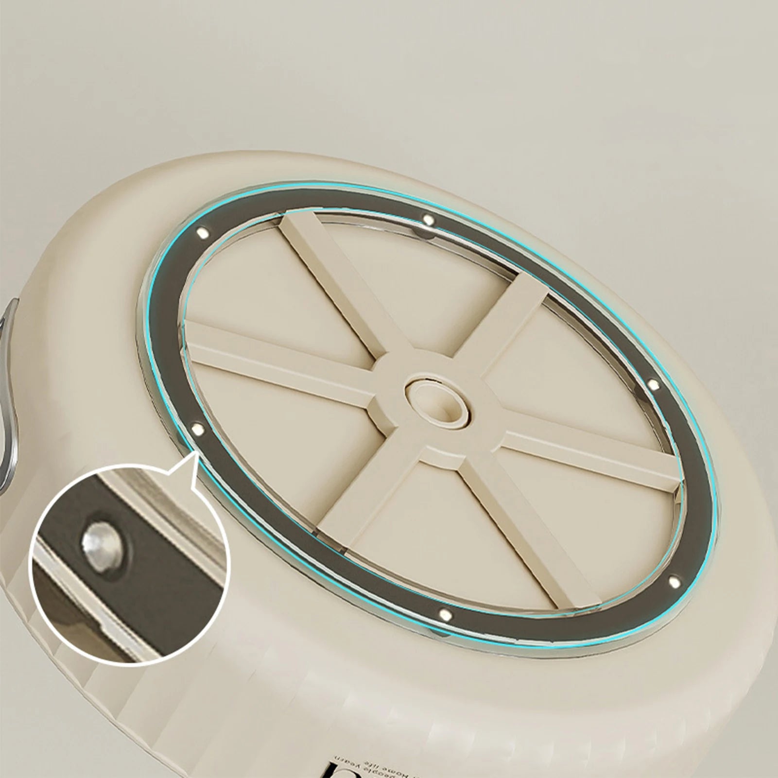 Creamy White Rotating Countertop Organizer