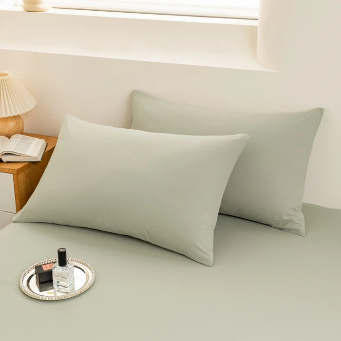 2025 Pure Cotton Yarn-Dyed Pillowcase – Solid Color Washed Cotton 48x74cm