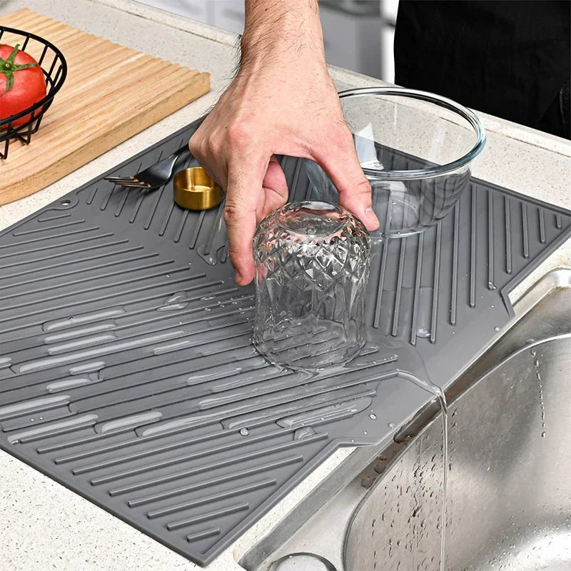 Silicone Bar & Sink Drain Mat – Heat-Resistant, Multi-Purpose Kitchen Accessory