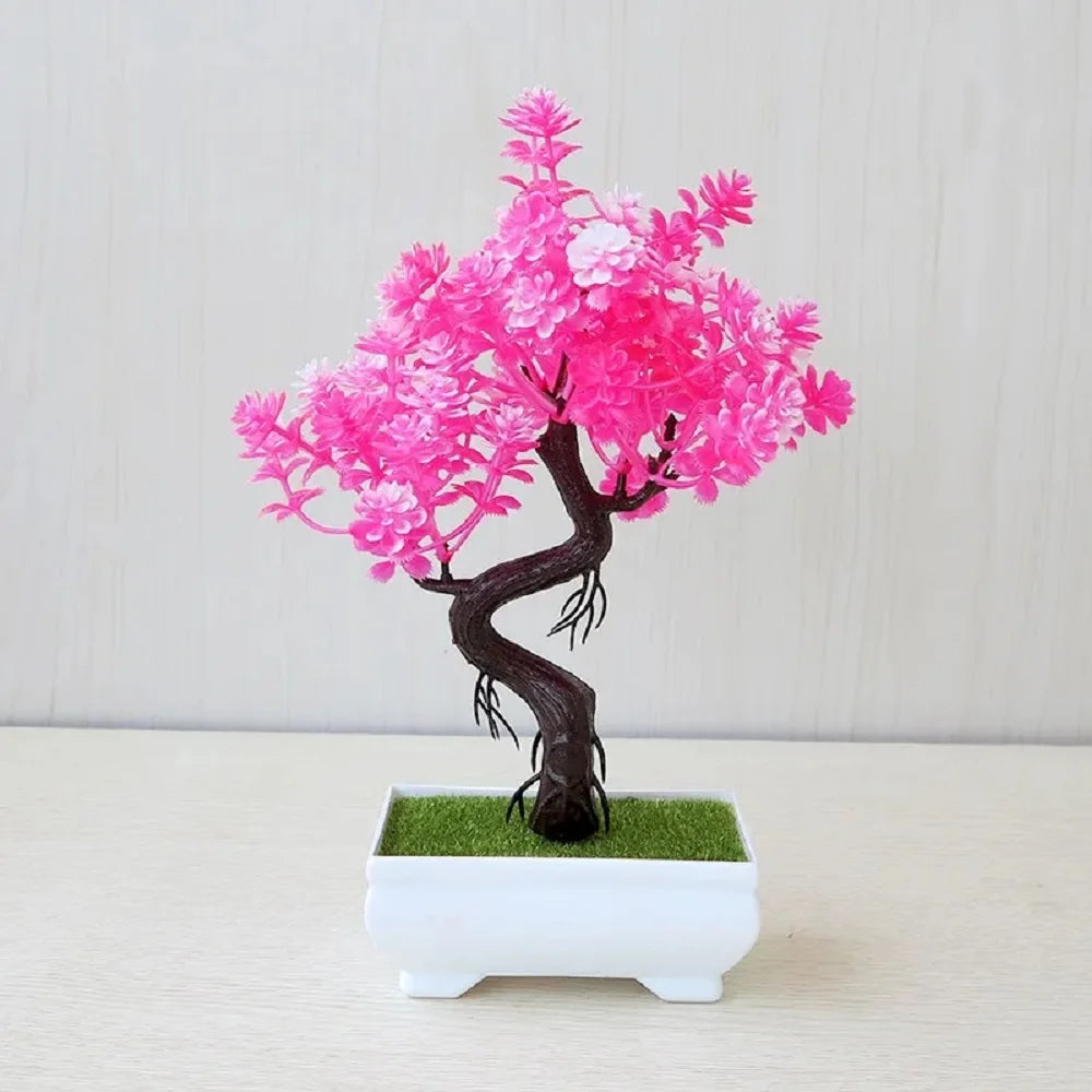Artificial Potted Bonsai Tree – Small Fake Plant Home & Table Decor