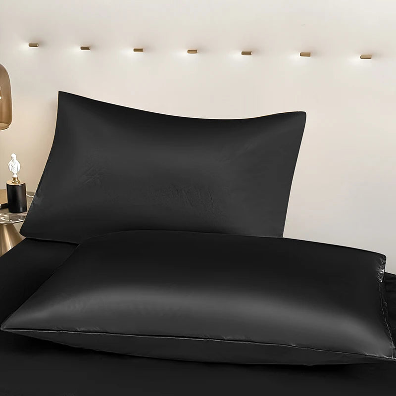 Waterproof Elastic Fitted Bed Sheet – Black/Gold/White