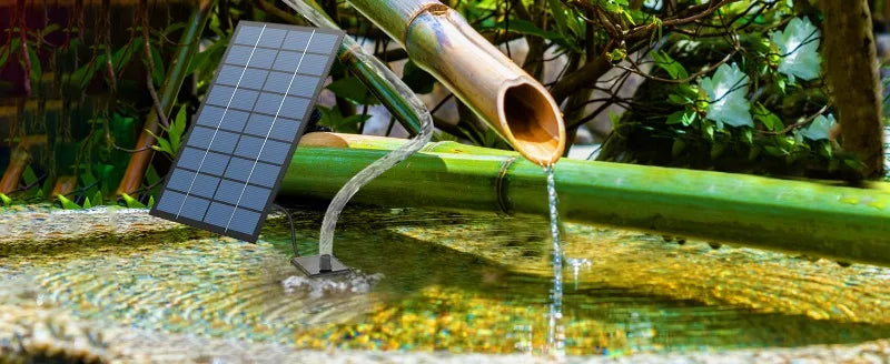 2.5W Solar Fountain Pump with 6 Nozzles & 4ft Pipe