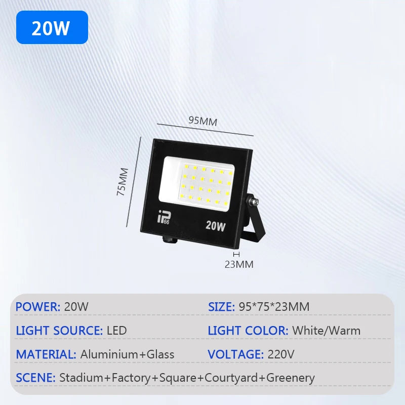 Floodlight Outdoor LED – IP66 Waterproof Path & Spotlight
