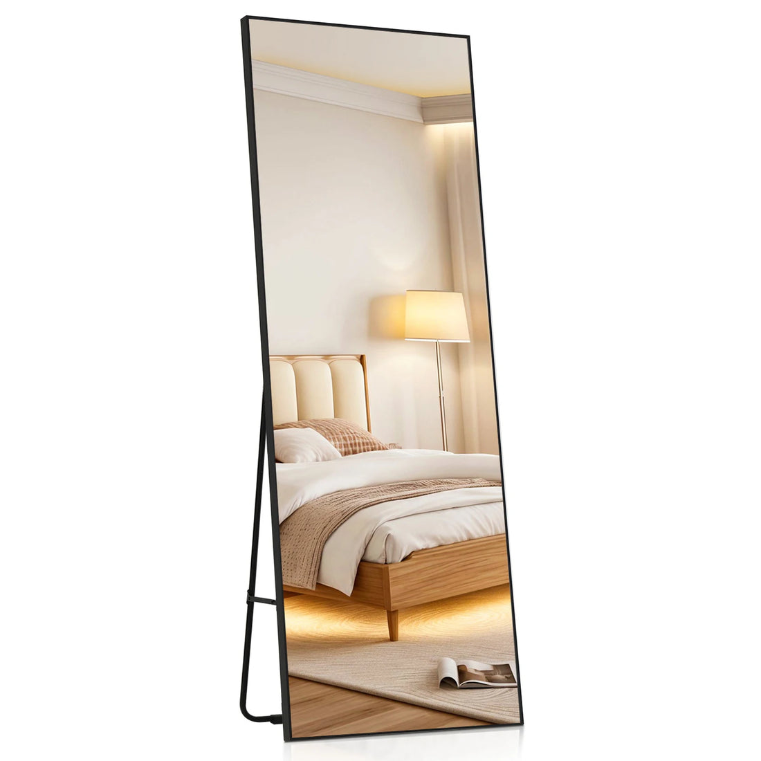 1.5m Rectangular Full-Length Floor Mirror with Aluminum Frame