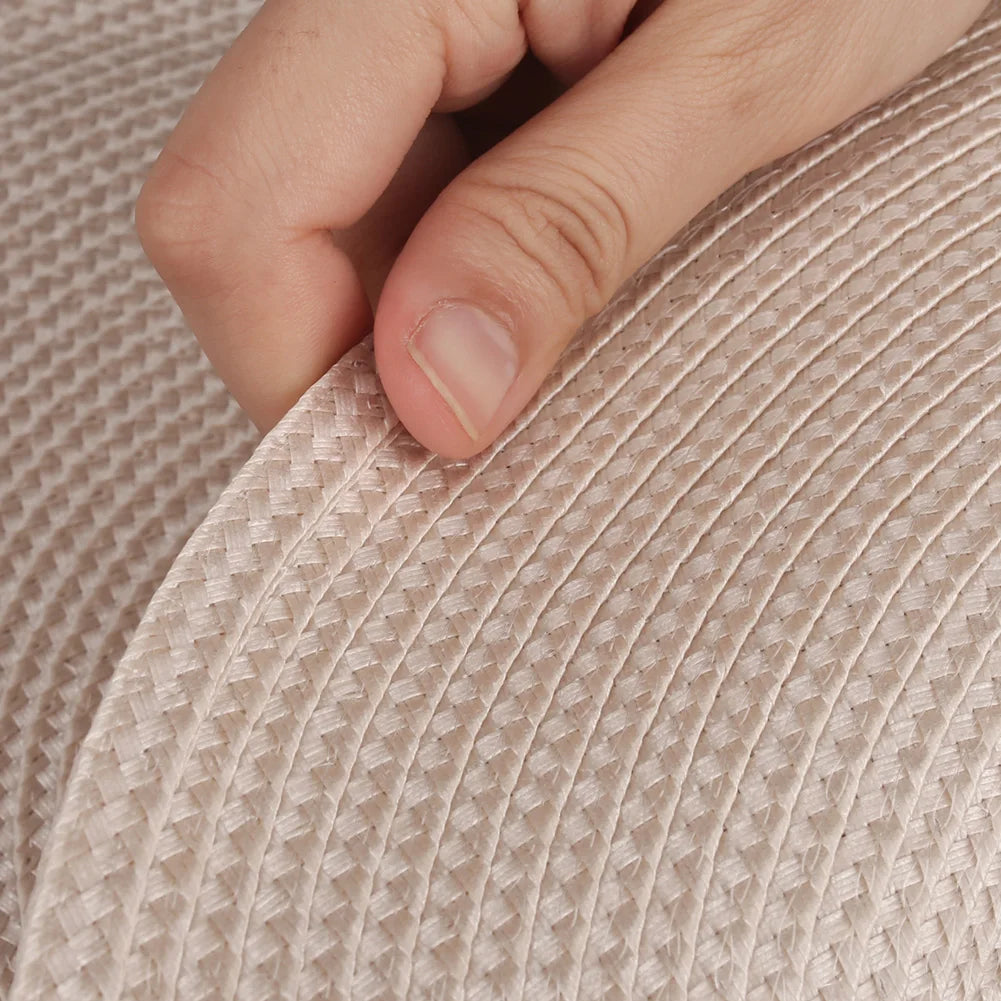 Set of 6 Round Braided Placemats – 34cm Washable Woven Heat-Resistant Table Mats