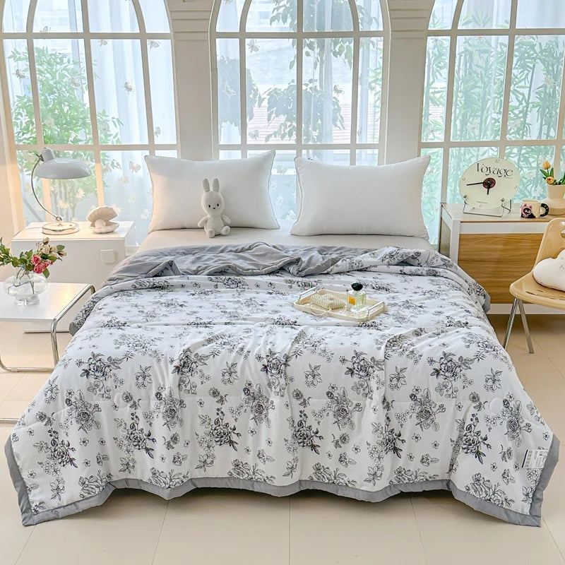 Printed Thin Summer Duvet – Soft Lightweight Bedspread (No Pillowcase)