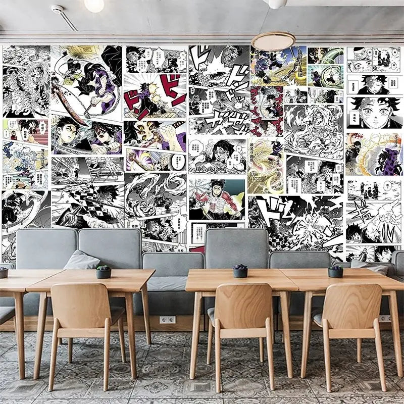 Anime Cartoon Wall Stickers – Self-Adhesive Room Décor (20/30/40pcs, 21x30cm)