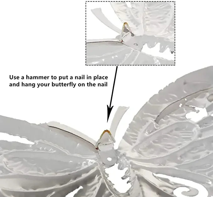 4Pcs Metal Butterfly Wall Art – Hanging Iron Decor