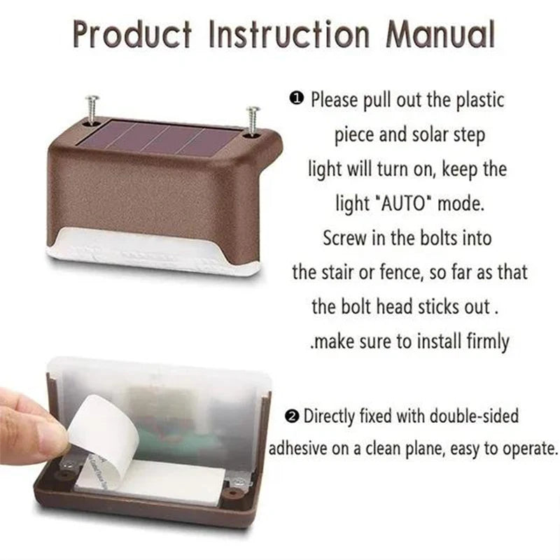 Waterproof Solar Deck Lights – LED Fence & Step Outdoor Lamps (4/8/12pcs)