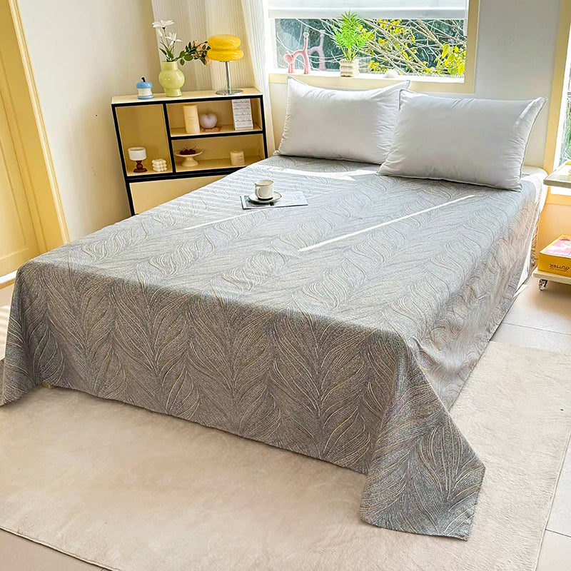 Printed Soft Breathable Fitted Sheet – All Season Bedding for Bedroom & Guest Room