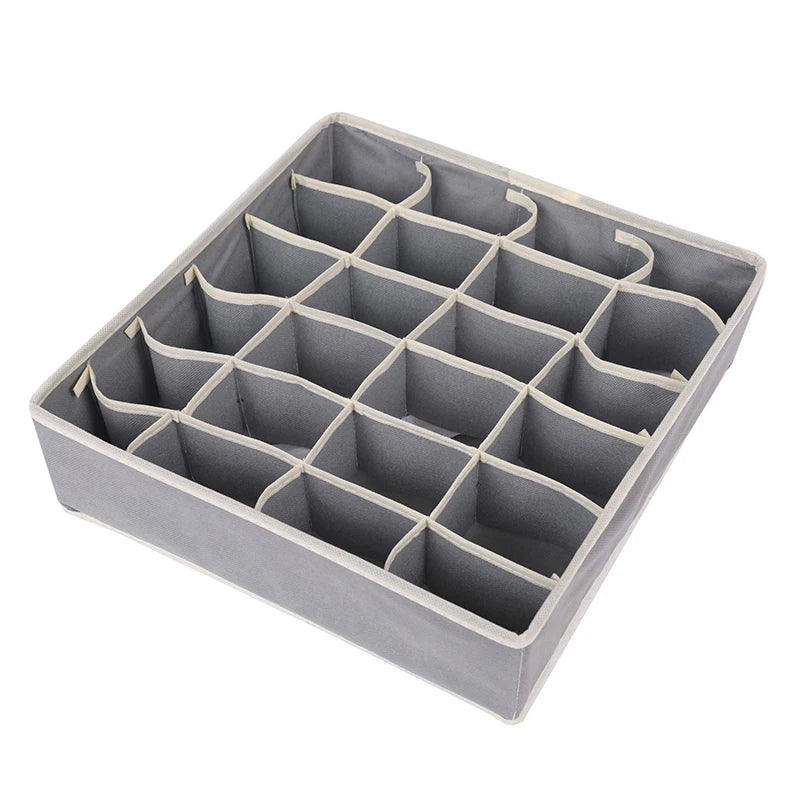 Foldable Underwear Drawer Organizer – Storage Box for Socks, Bras, Scarves & Ties