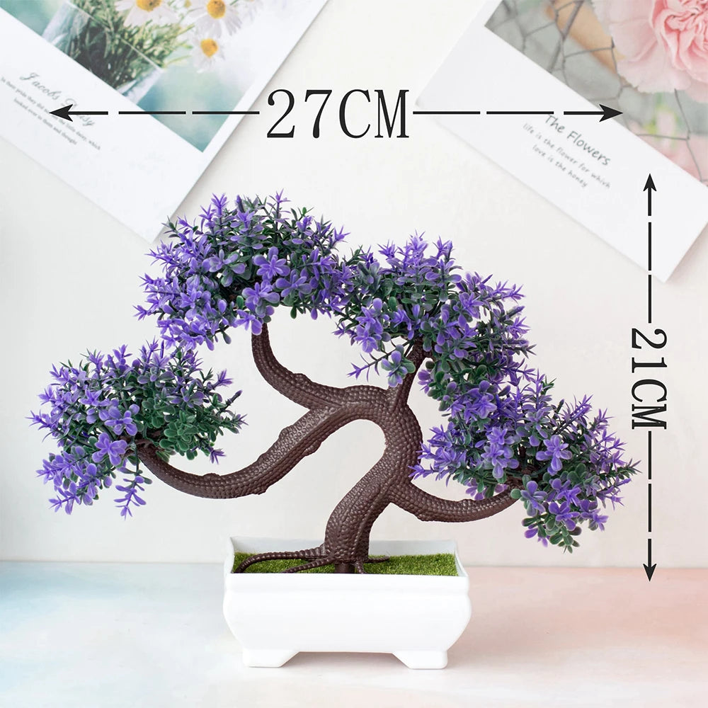 Artificial Potted Bonsai Tree – Small Fake Plant Home & Table Decor