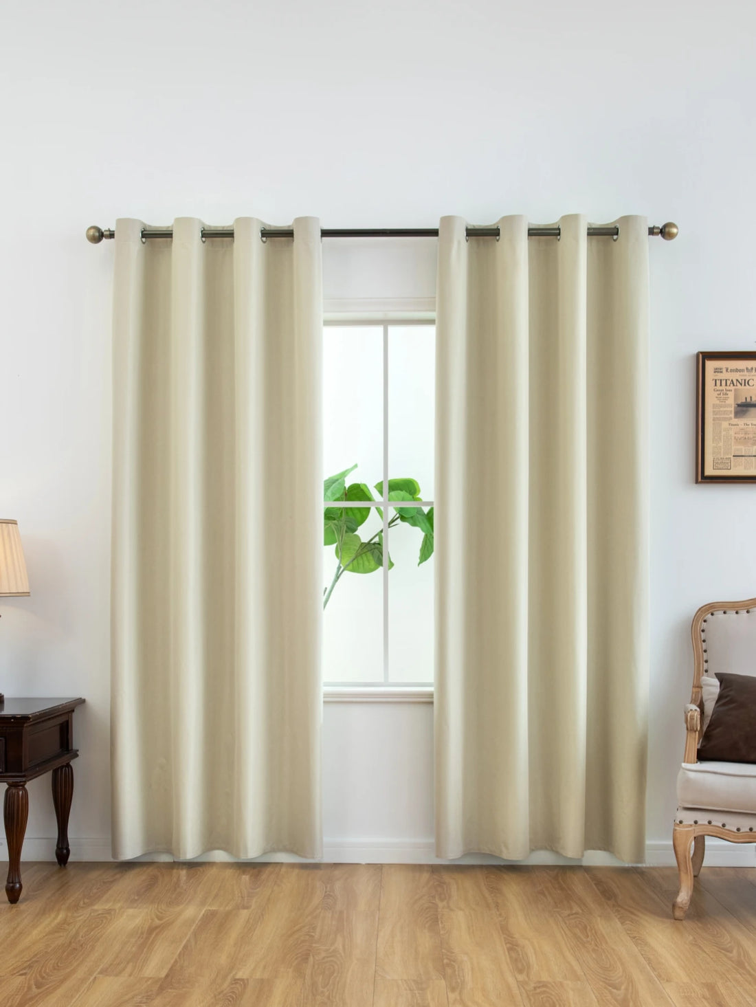Solid Blackout Curtain with Grommets – Bedroom Privacy Drape (1pc)