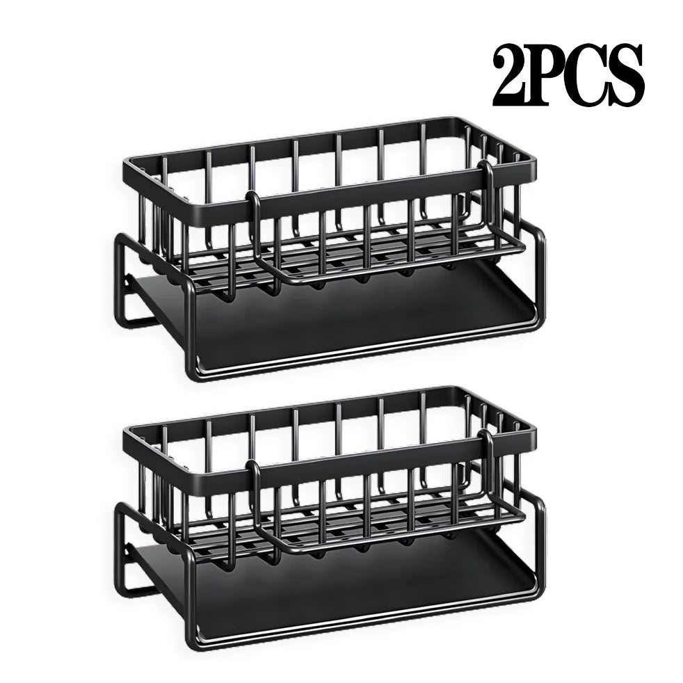 No-Punch Sink Rack – Kitchen Shelf & Drainage Storage Organizer