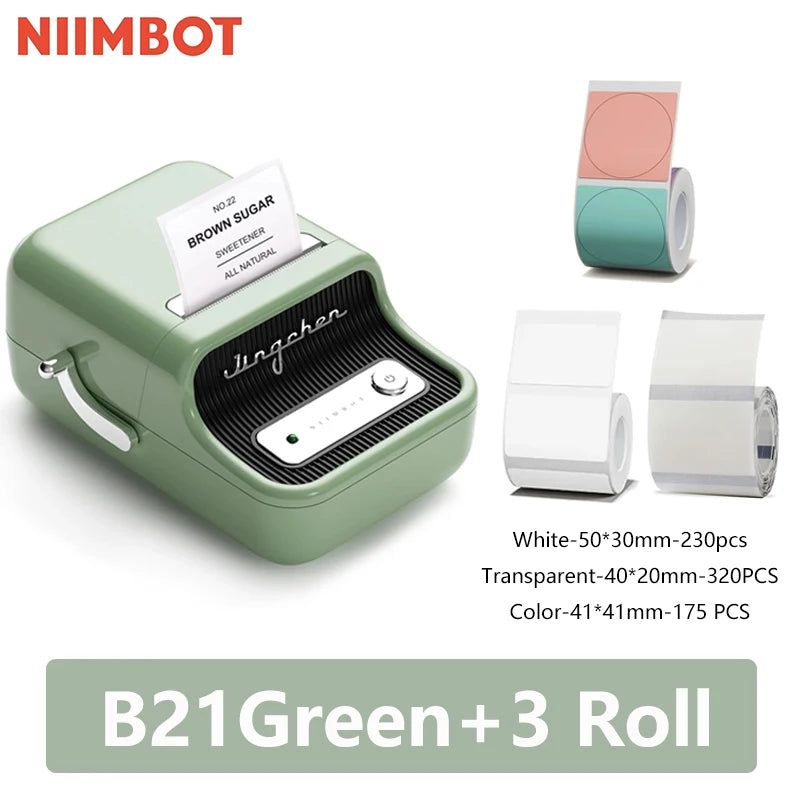 Niimbot B21 Mini Portable Thermal Label Printer – Wireless Sticker Maker