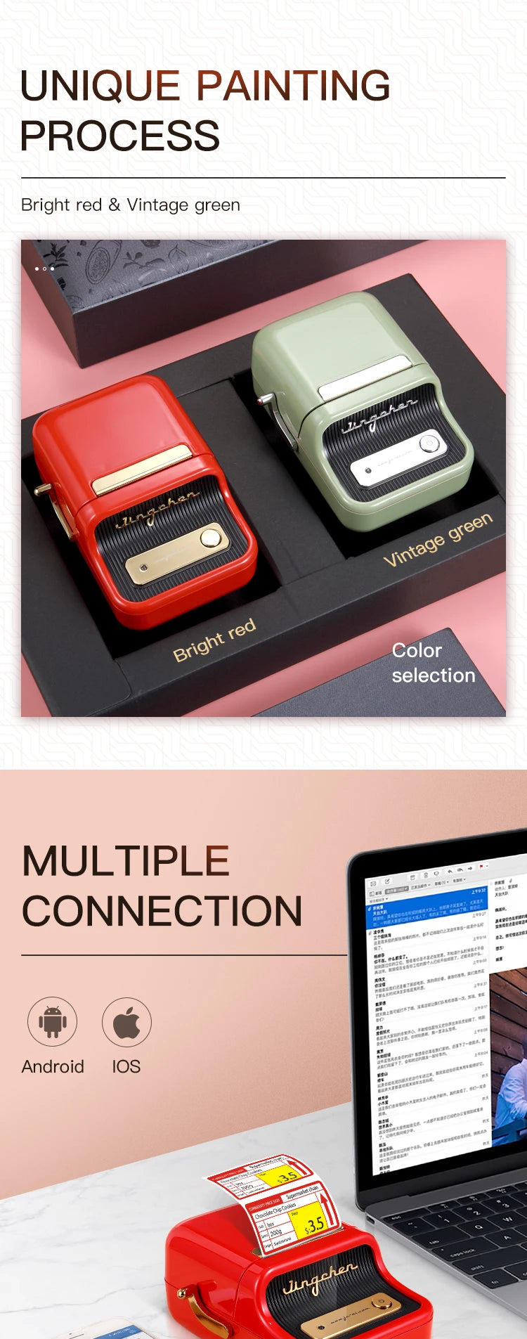 Niimbot B21 Mini Portable Thermal Label Printer – Wireless Sticker Maker