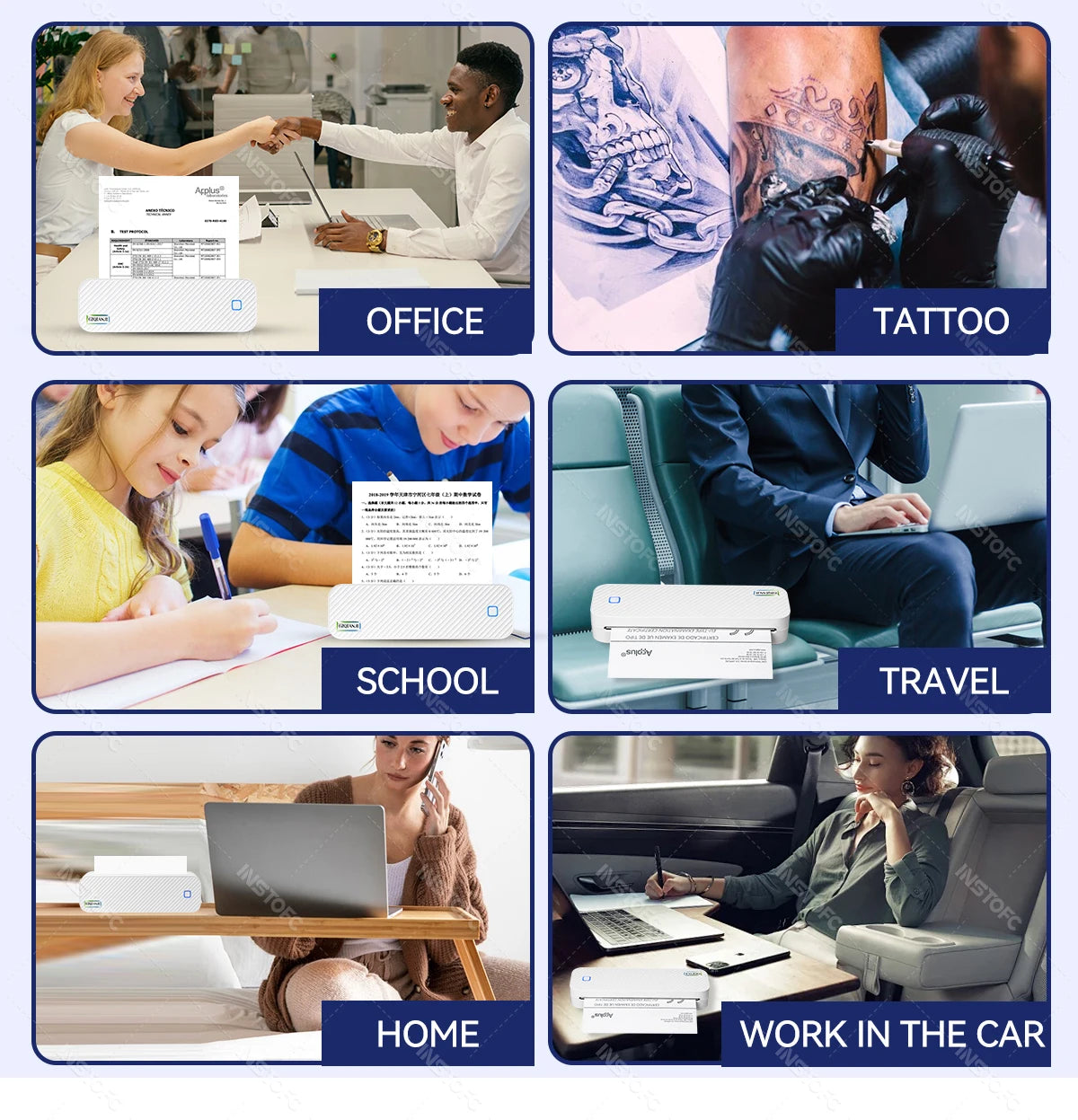 Portable A4 Thermal Bluetooth Printer – Photo & Document Printing Machine