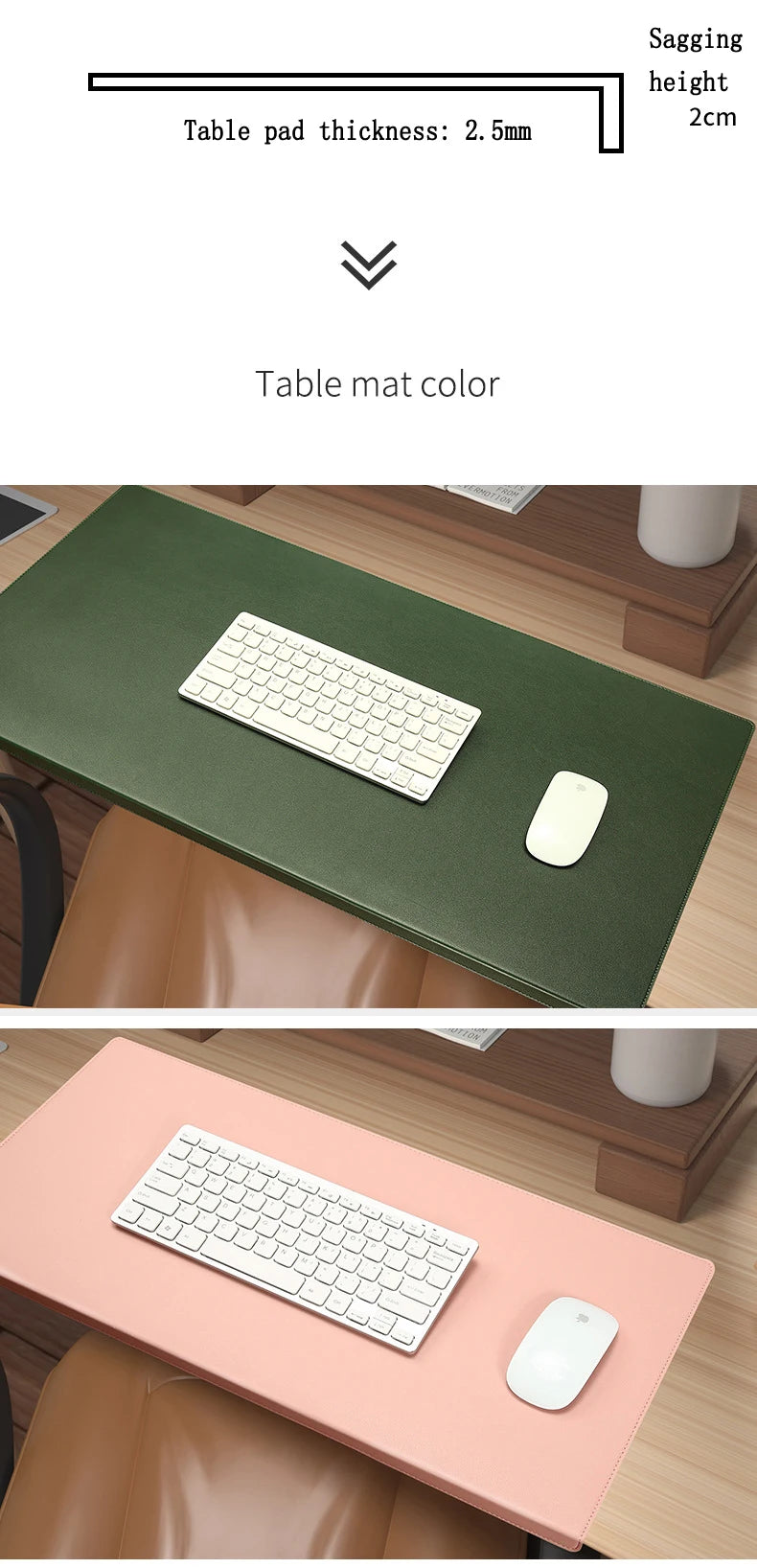 PU Folding Desk Mat with Elbow & Wrist Support – Large Mouse Pad for Office & Gaming