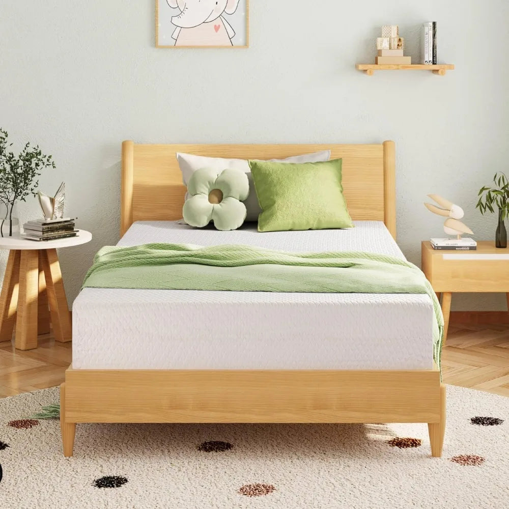 8" Cooling Green Tea Gel Memory Foam Mattress – Medium Firm Support