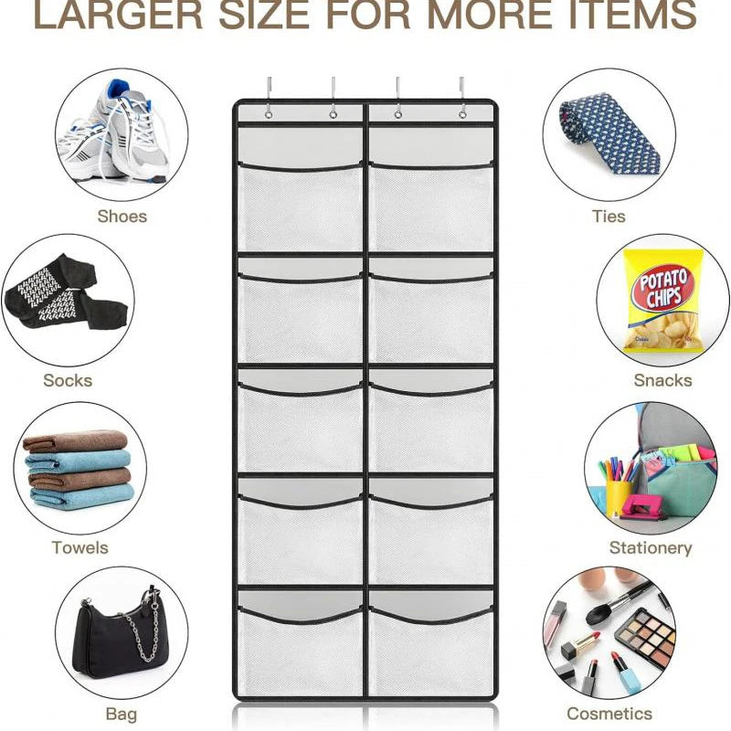 Over-the-Door Hanging Organizer with 5 Pockets – Grey