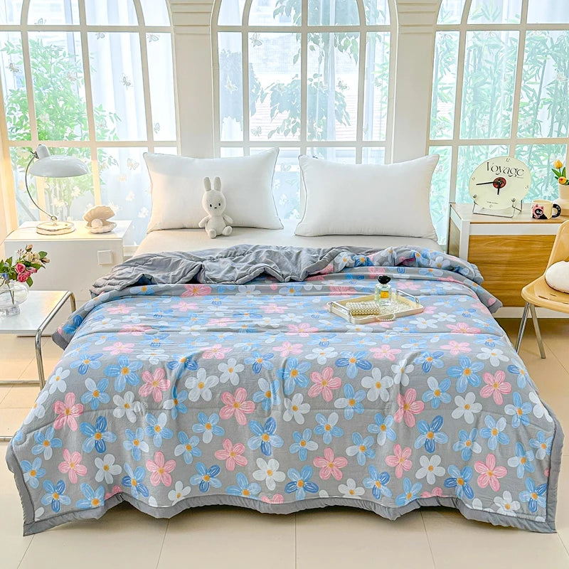 Printed Thin Summer Duvet – Soft Lightweight Bedspread (No Pillowcase)