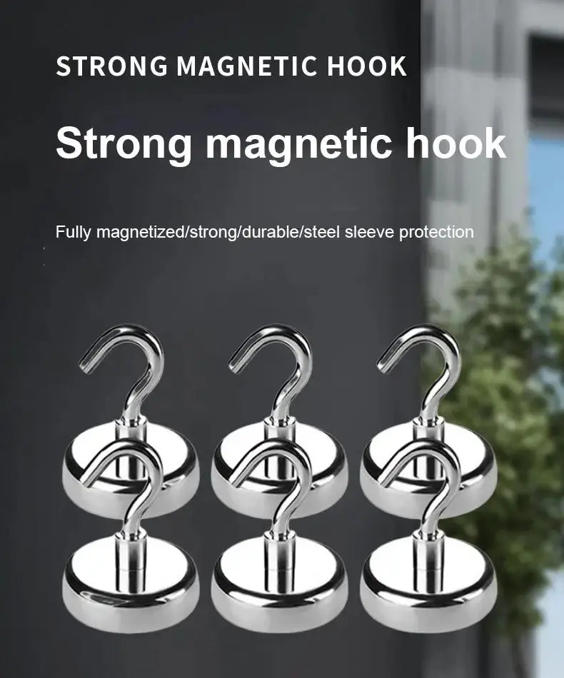 10PCS Strong Magnetic Hooks – Multi-Purpose Storage Solution