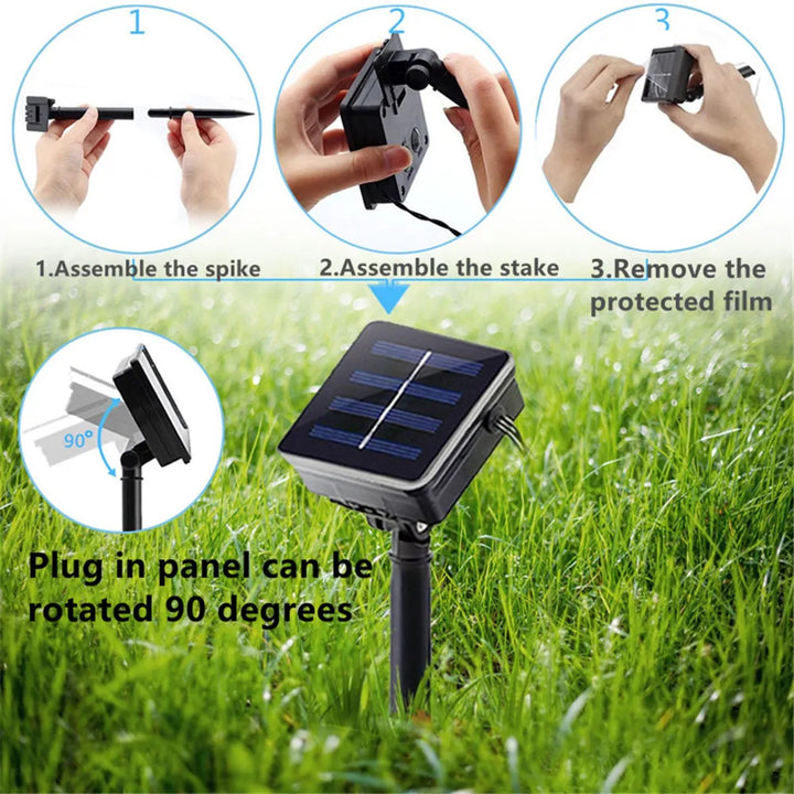 LED Solar Fairy String Lights – 5m 20LED Warm White, Waterproof Outdoor Garden & Wedding Decor