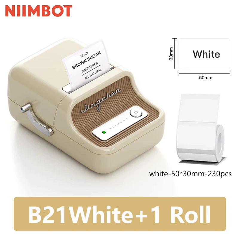 Niimbot B21 Mini Portable Thermal Label Printer – Wireless Sticker Maker