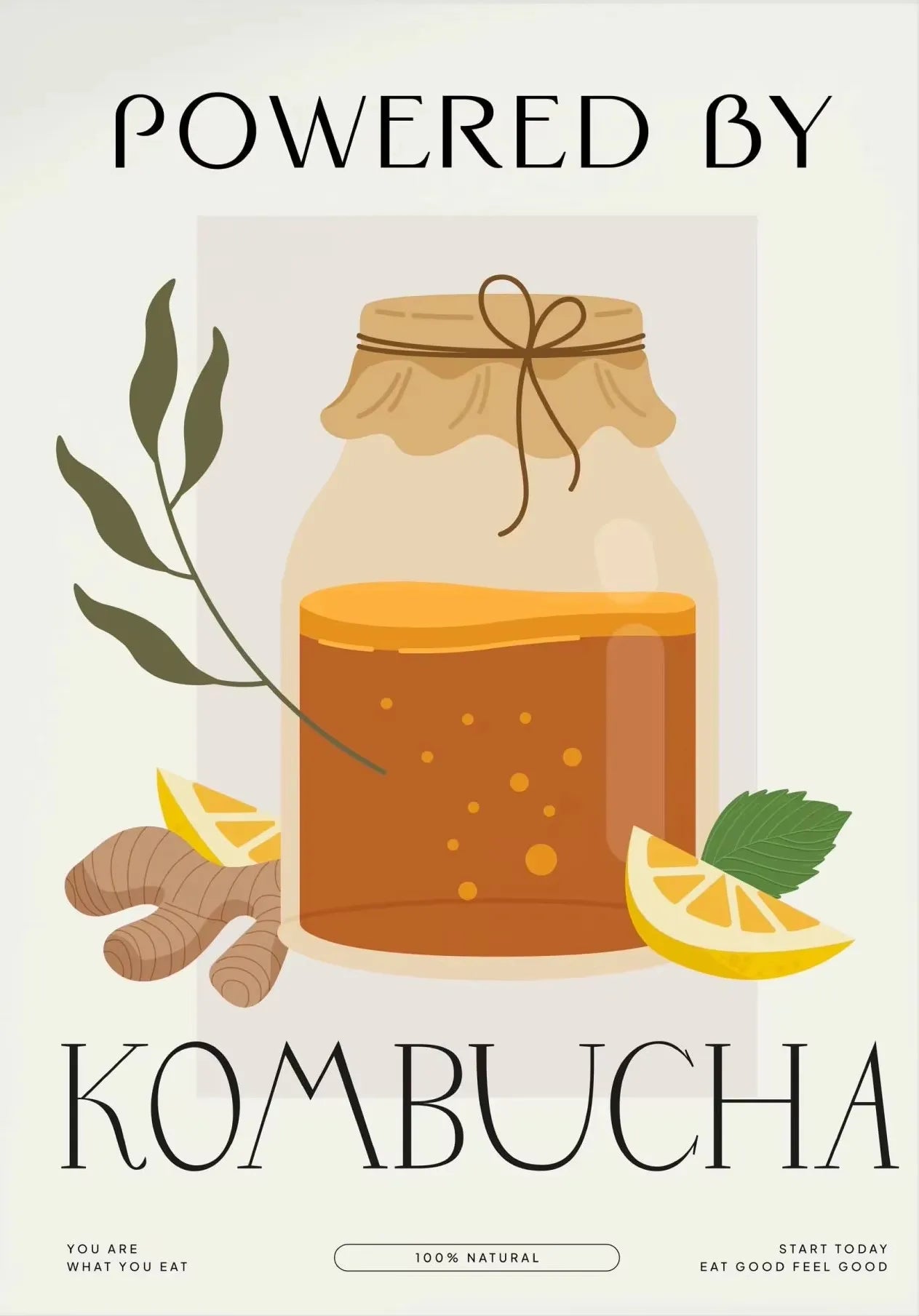 Eat More Fruits & Veggies Kitchen Wall Art – Canvas Poster (Frameless)