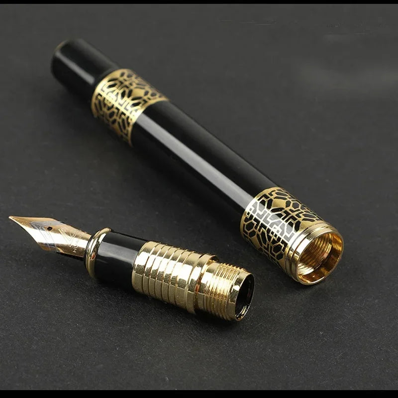 Retro Metal Fountain Pen – Fine Nib Classic Writing Pen with Converter