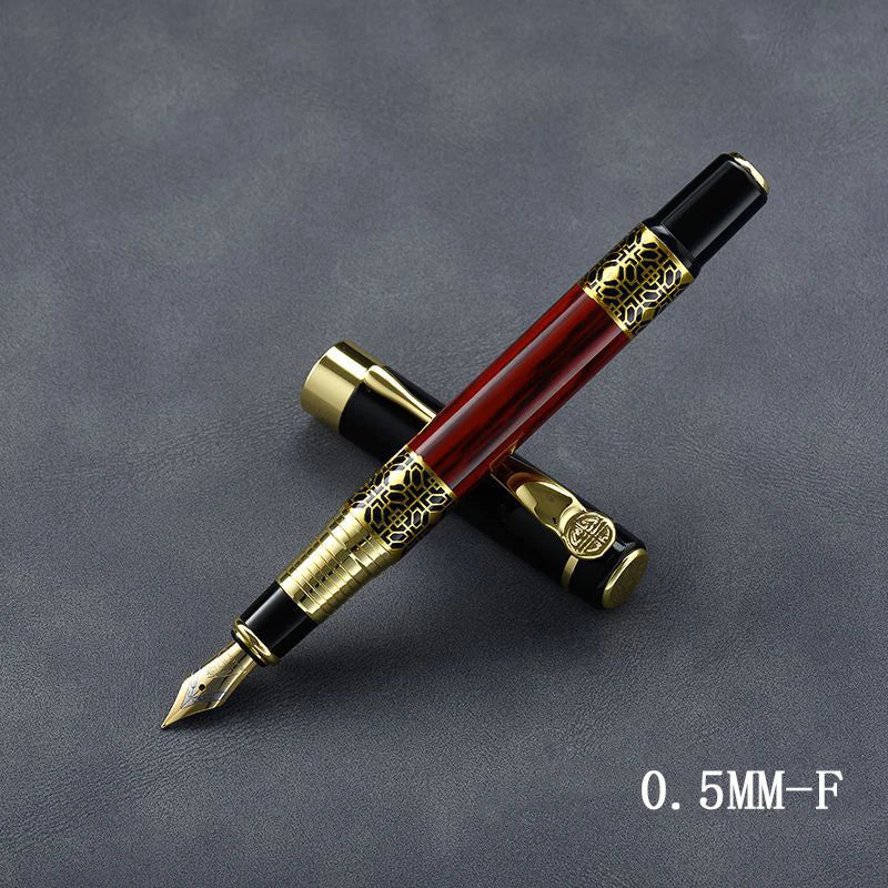 Retro Metal Fountain Pen with Replaceable Ink – Elegant Writing Gift (1–100pcs Set)