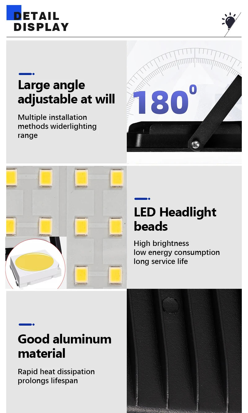 Floodlight Outdoor LED – IP66 Waterproof Path & Spotlight
