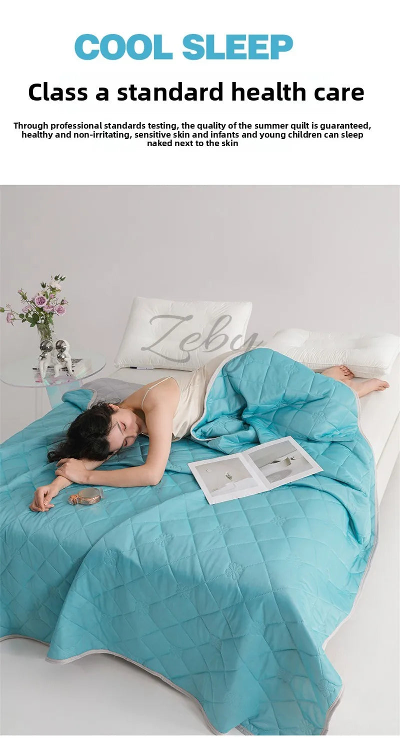 Cooling Blanket – Lightweight Breathable Summer Quilt (King/Queen)